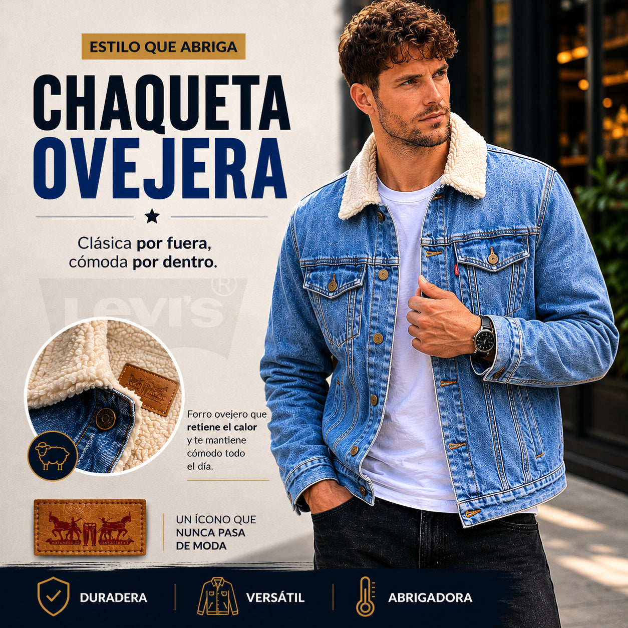 Chaqueta Jean Ovejera Premium