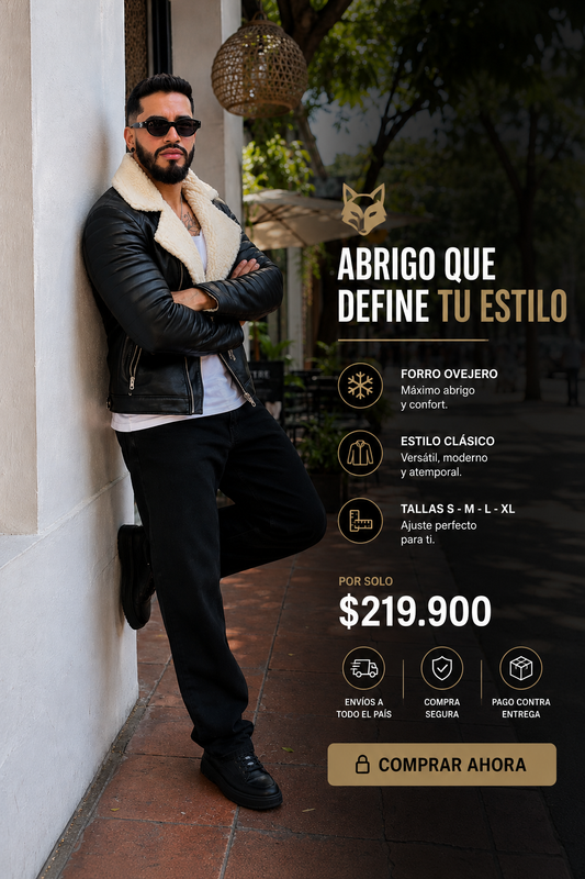chaqueta en cuero ovejera