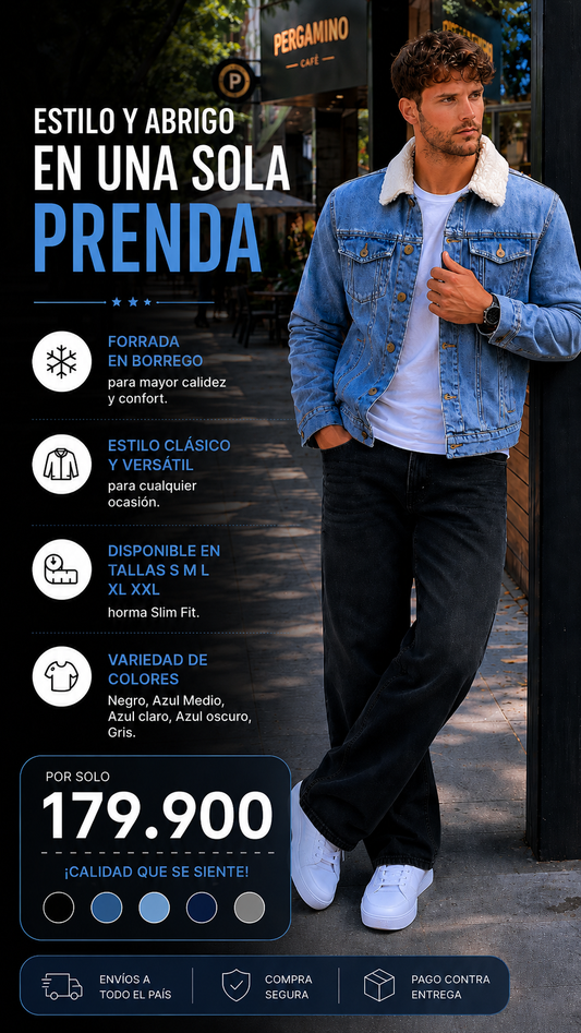 Chaqueta Jean Ovejera Premium.